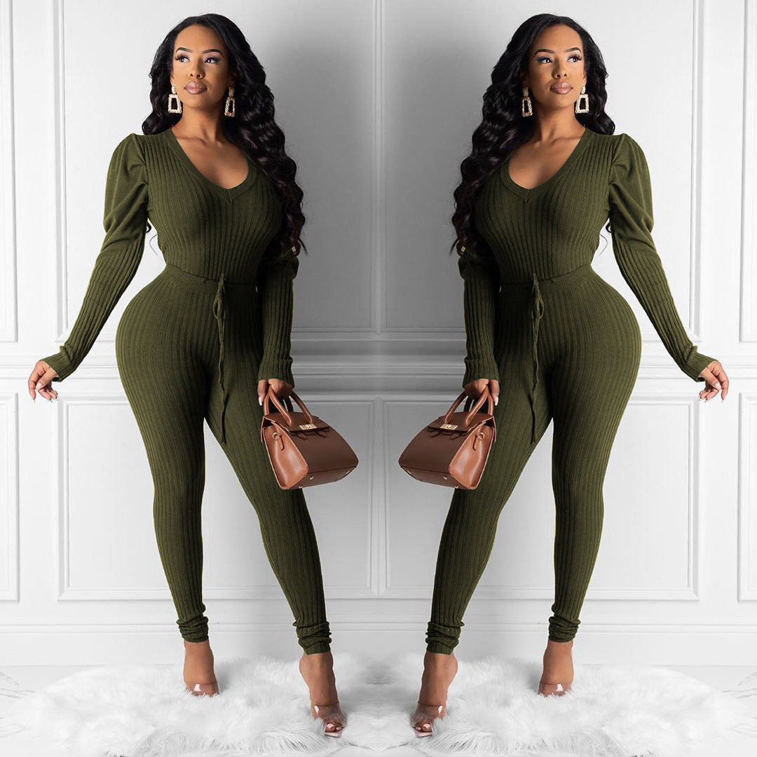 Puff Sleeve Two-piece Set