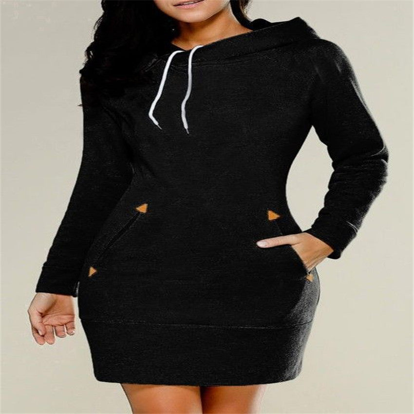 Hooded sweater dress