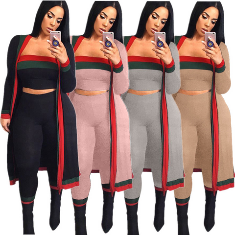 Casual Tracksuit Women Clothes 3 Piece Sets