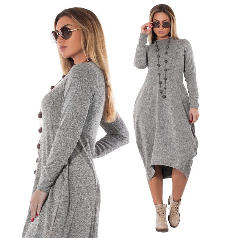 Long sleeve dress with pockets