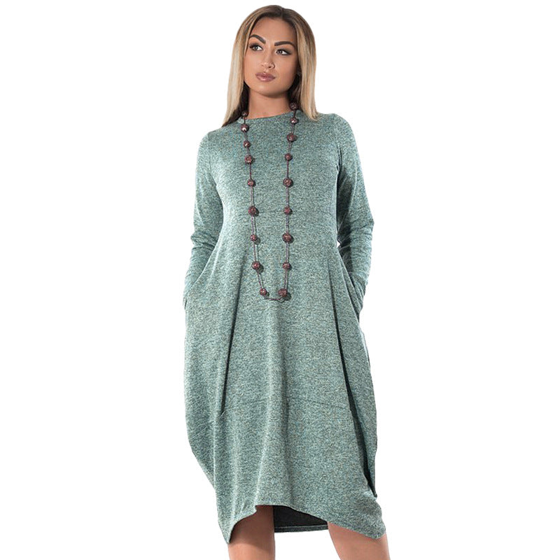 Long sleeve dress with pockets