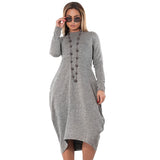 Long sleeve dress with pockets
