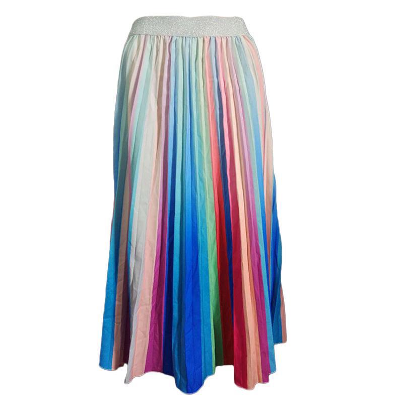 Printed pleated skirt