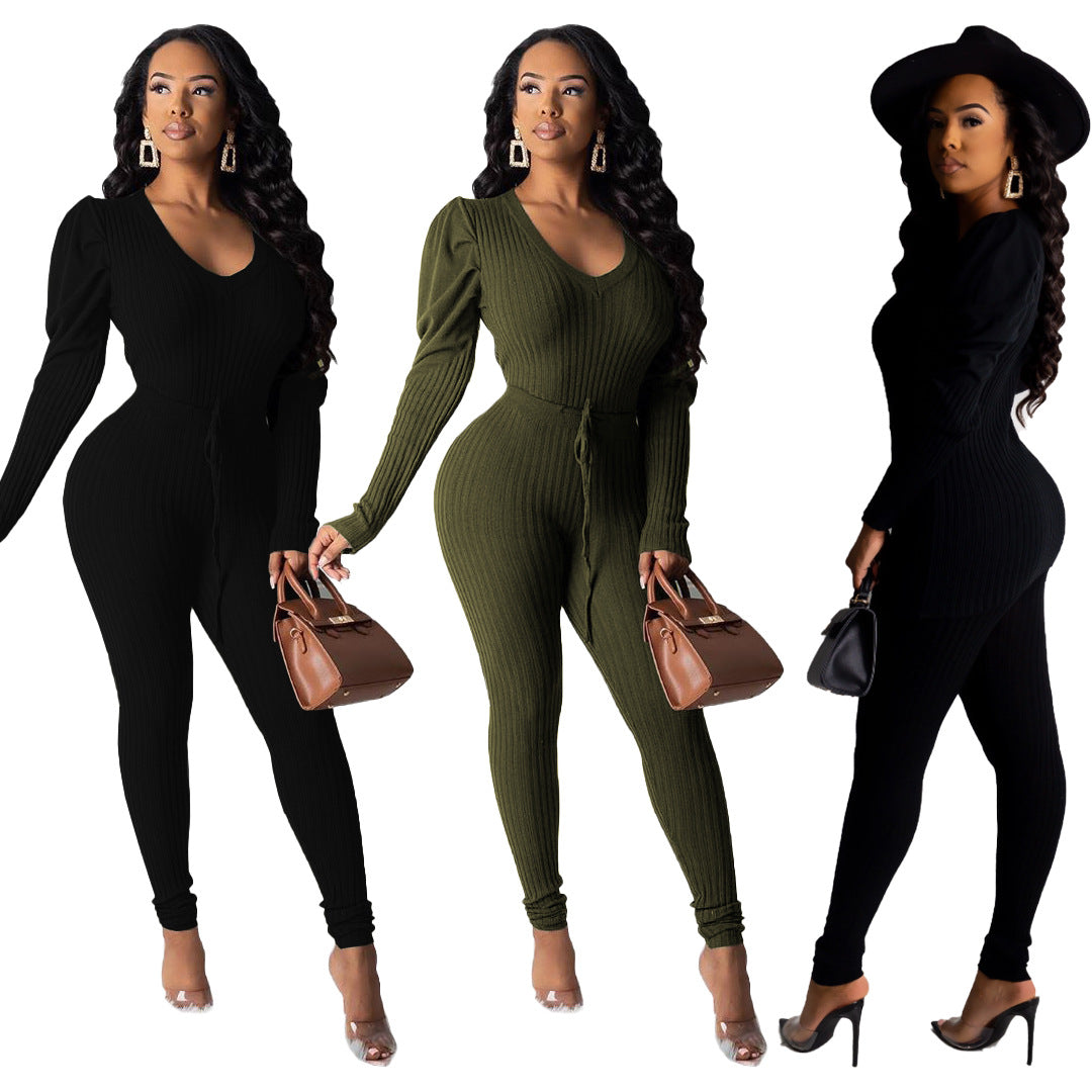 Puff Sleeve Two-piece Set