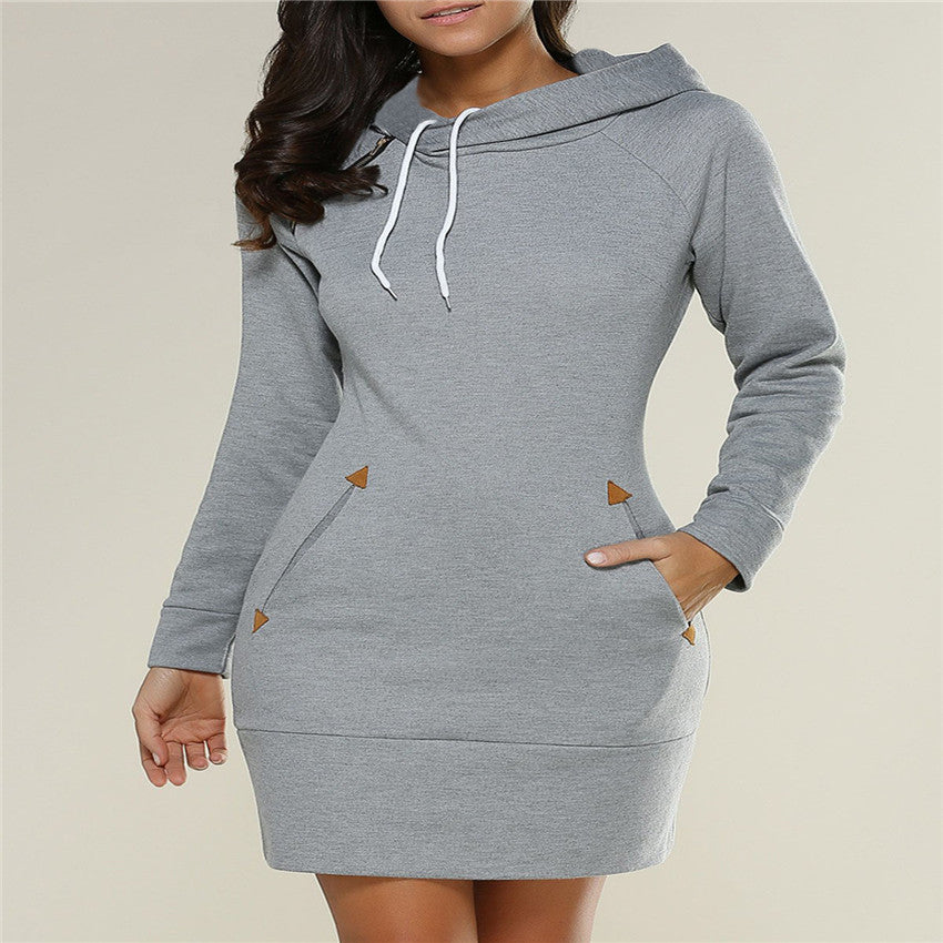 Hooded sweater dress