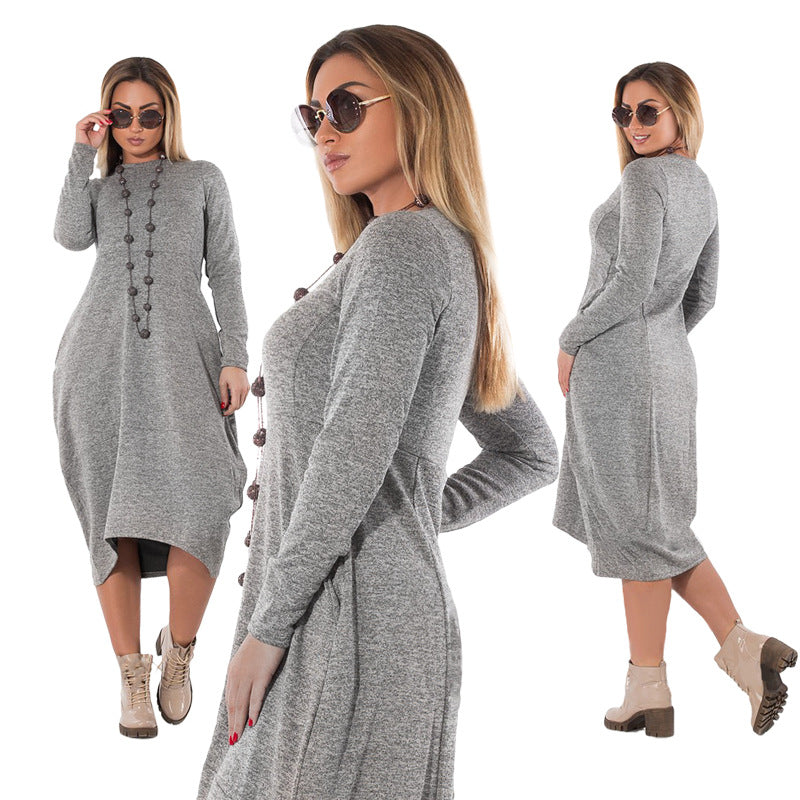 Long sleeve dress with pockets