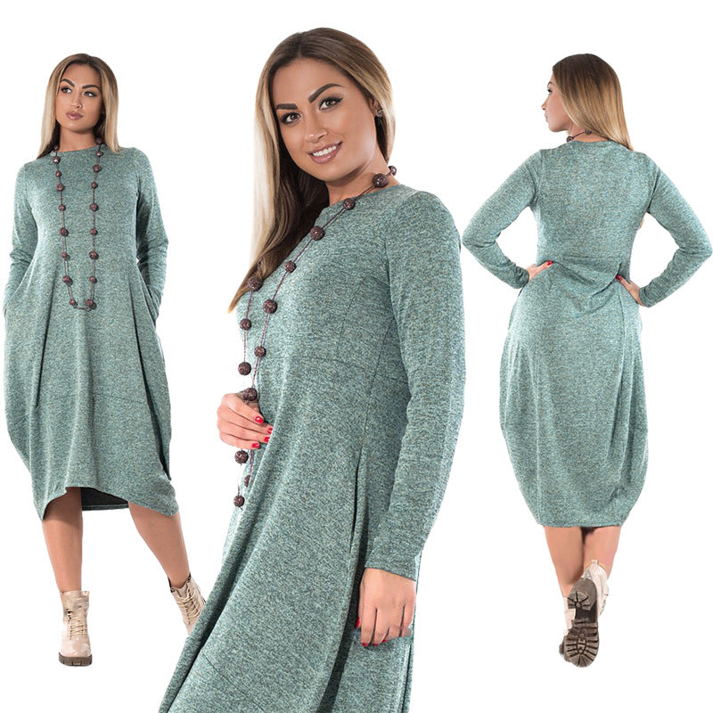 Long sleeve dress with pockets