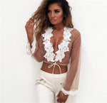 Lace mesh top