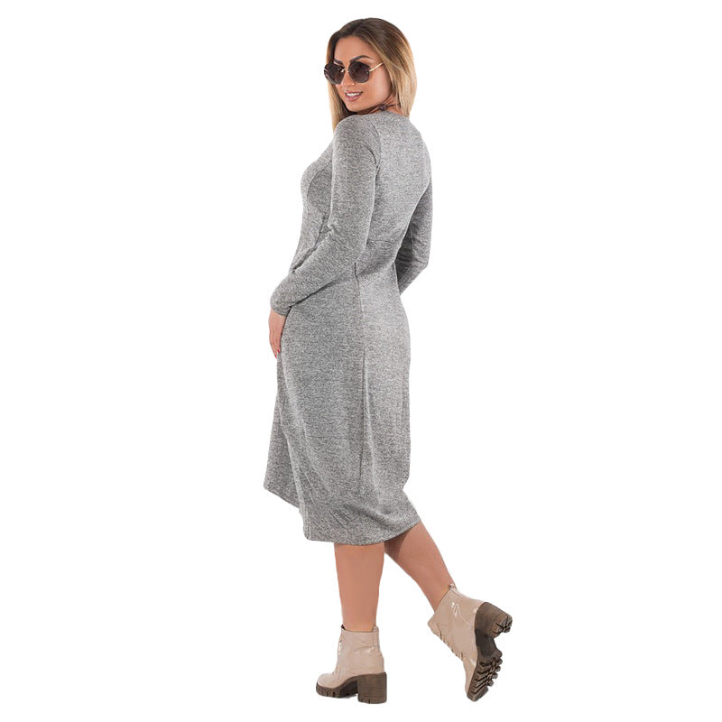 Long sleeve dress with pockets