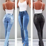 High waist flared jeans
