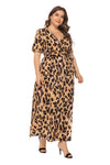 leopard print wrap dress