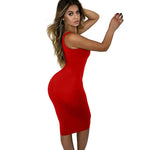 Summer sexy vest dress Europe and the United States large size women's high elasticity pregnant women can wear dresses