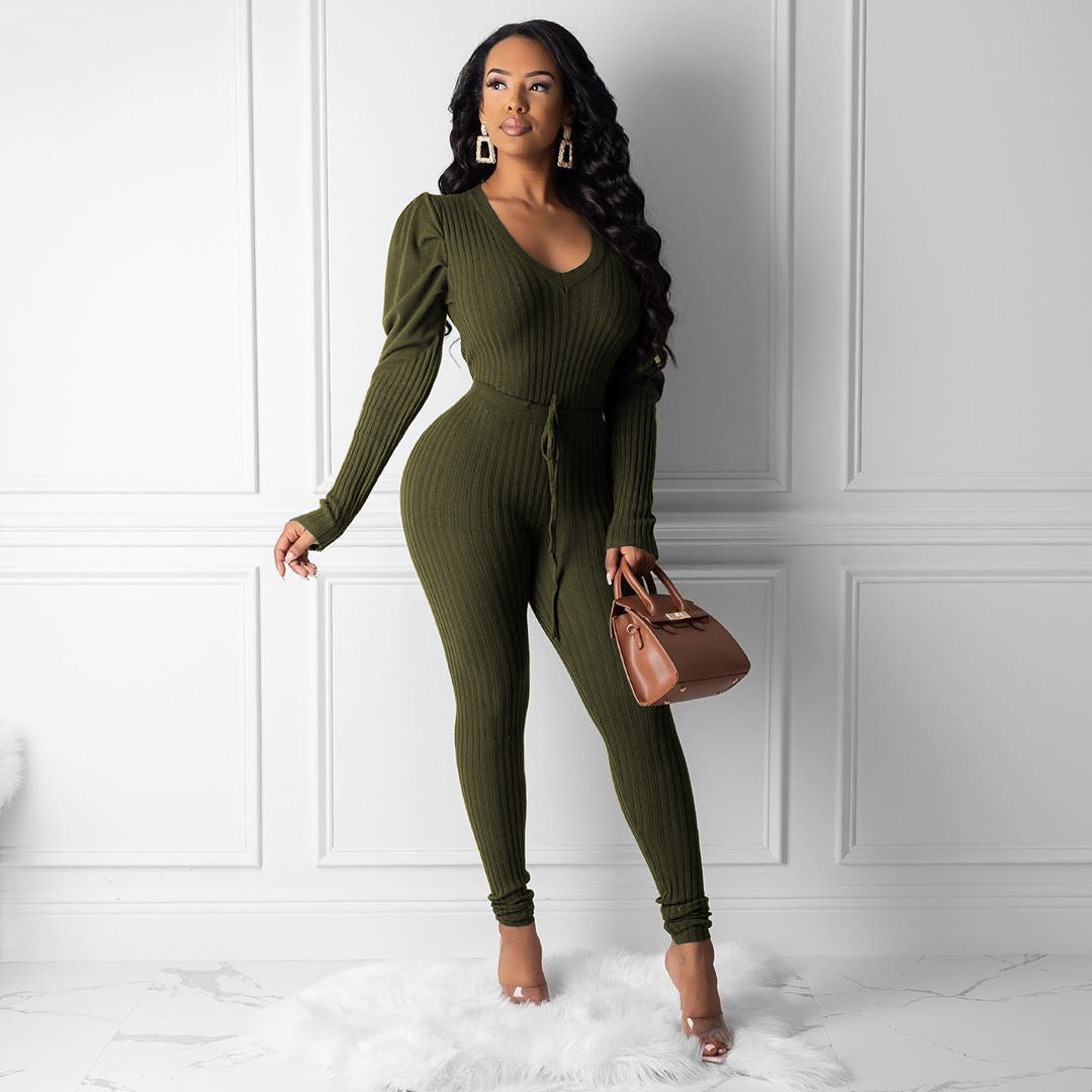 Puff Sleeve Two-piece Set